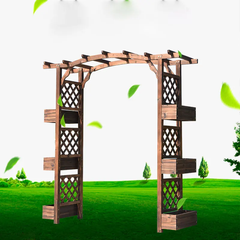 Christmas party outdoor garden landscape decoration flower rack with planting pot grape rack wedding arch