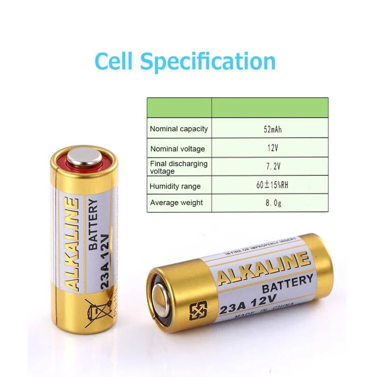 Manufactory Direct Customized Logo Cylindrica Battery Alkaline 23A 12V Batterie
