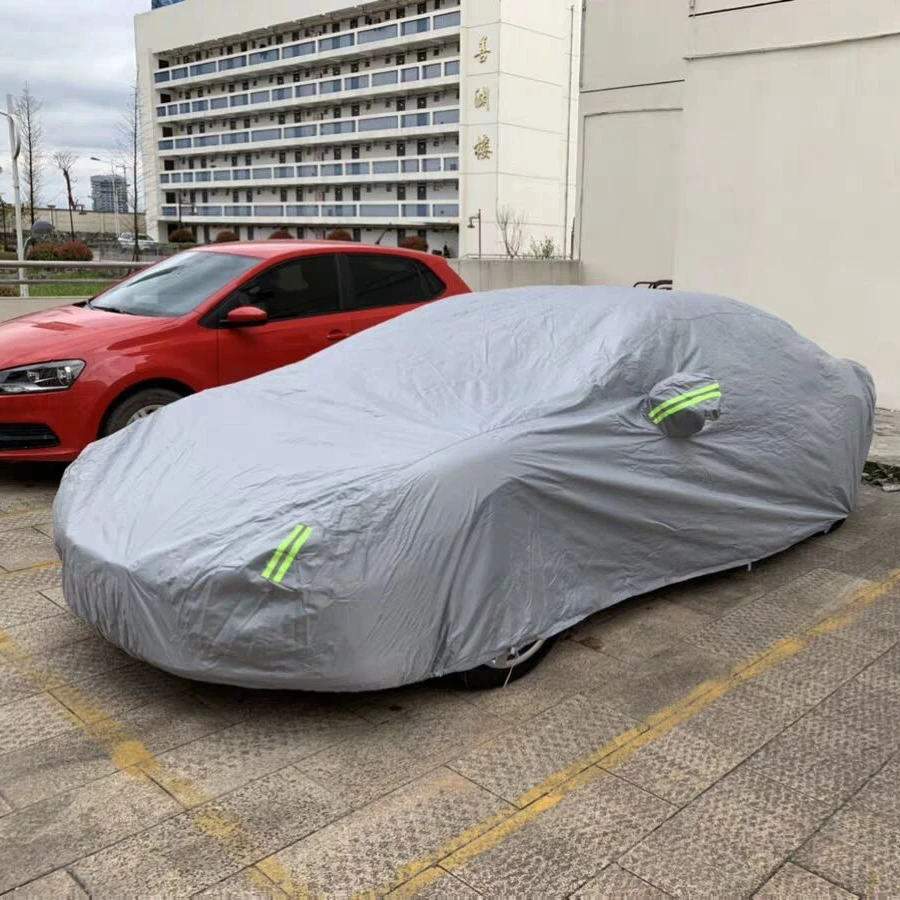 Dustproof UV Protection Outdoor 210D Oxford Car Cover Customized