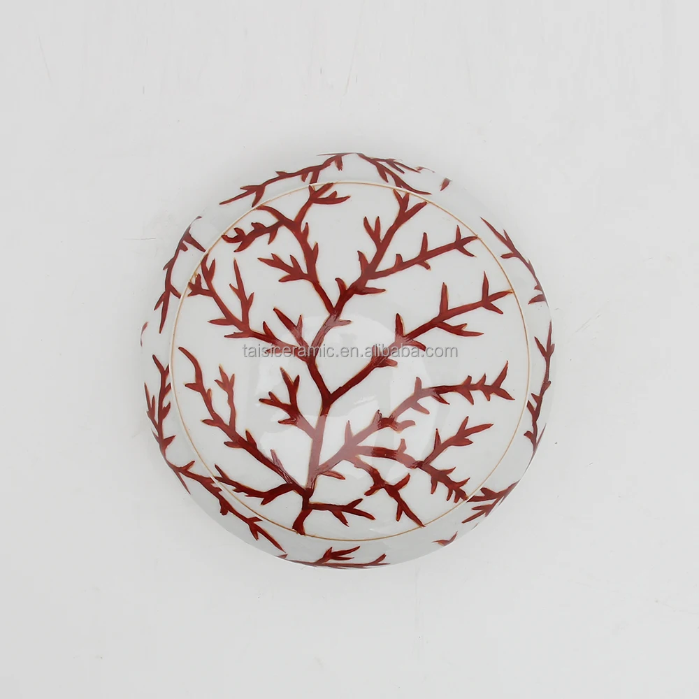 JW018 7 inch ceramic tea storage jar baby birth gift collection trinket boxes with lid for home decor