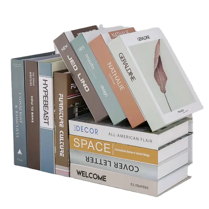 Custom silver  Logo  luxury small textured paper magnetic cosmetic fake book box with foam insert,fake books for bookshelf