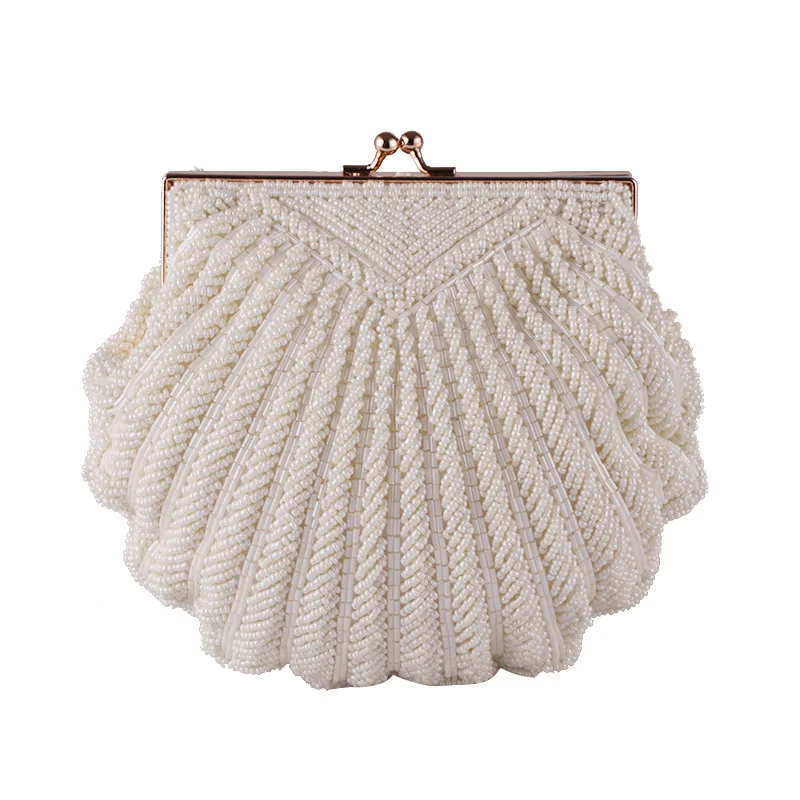 European And American New Heavy Hand Beaded Embroidered Evening Clutch Bag Shell Banquet Dinner Bag Ladies