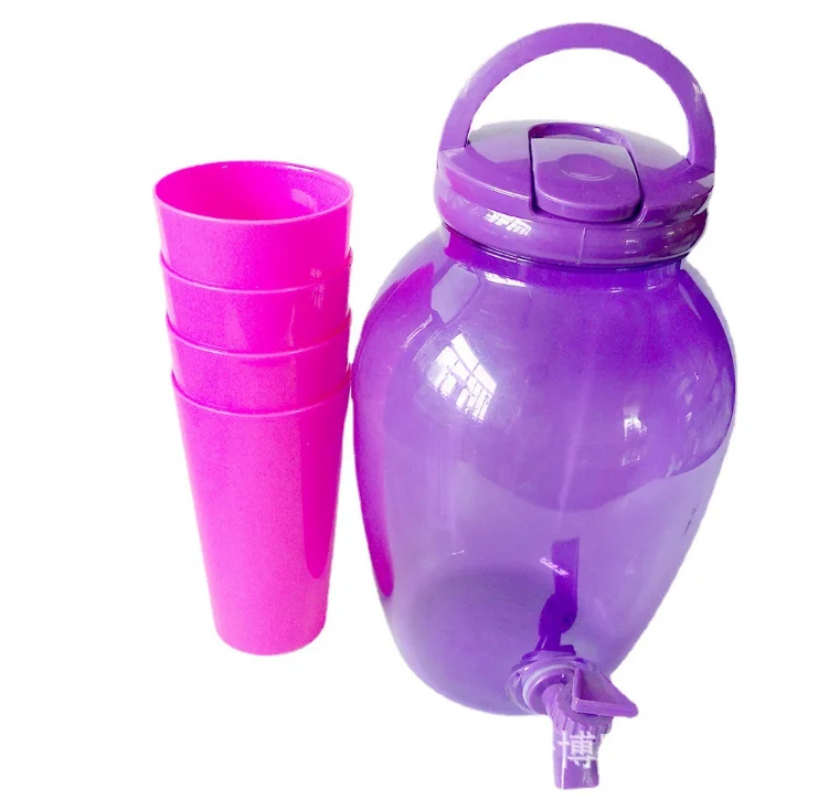 4.5L Refrigerator Juice Water Pitcher Plastic Water Beverage Drink Juice Dispenser For Party Cold Kettle with Faucet