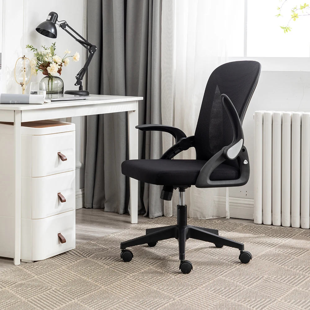 Modern Mid Back Foldable Computer Swivel Executive Office Mesh Chair Bedroom Comfortable Ergonomic Study Lift Chair