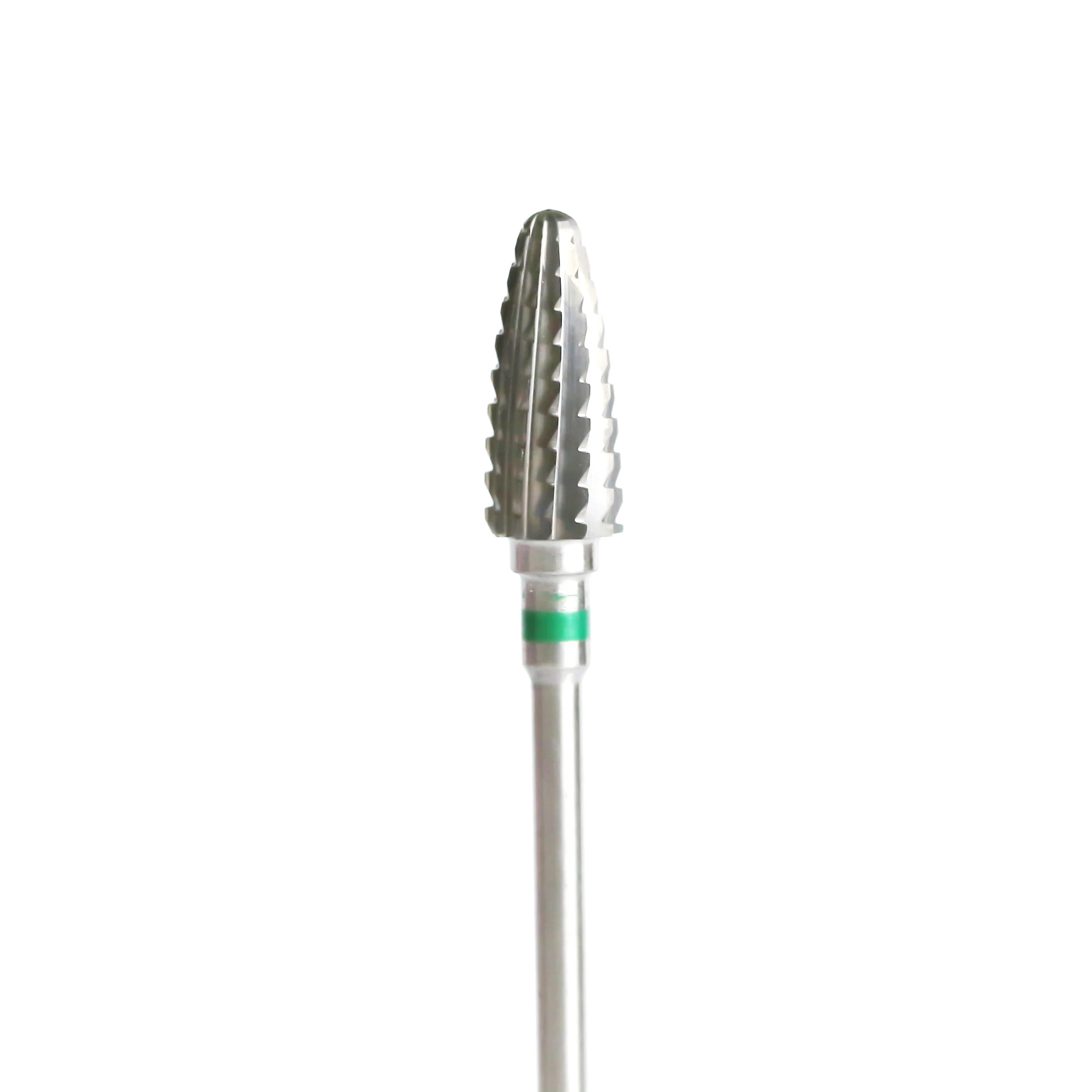 Long Flame 3/32' Carbide Tungsten Bits for Nail Salon Beginners Bits Rose Gold Color Coating