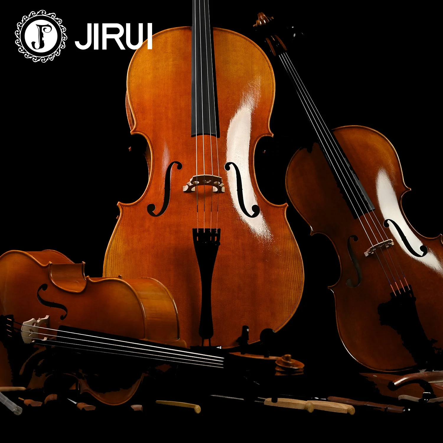 Top Selling Professional Cello4/4 1/8 Cello Handmade High Quality Violins with Advanced Spruce Wood Carbon Fiber Brazil Wood Bow