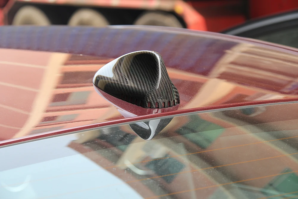 Car Carbon Fiber Antenna Decorative Frame Cover Car Accessories For Alfa Romeo Giulia
