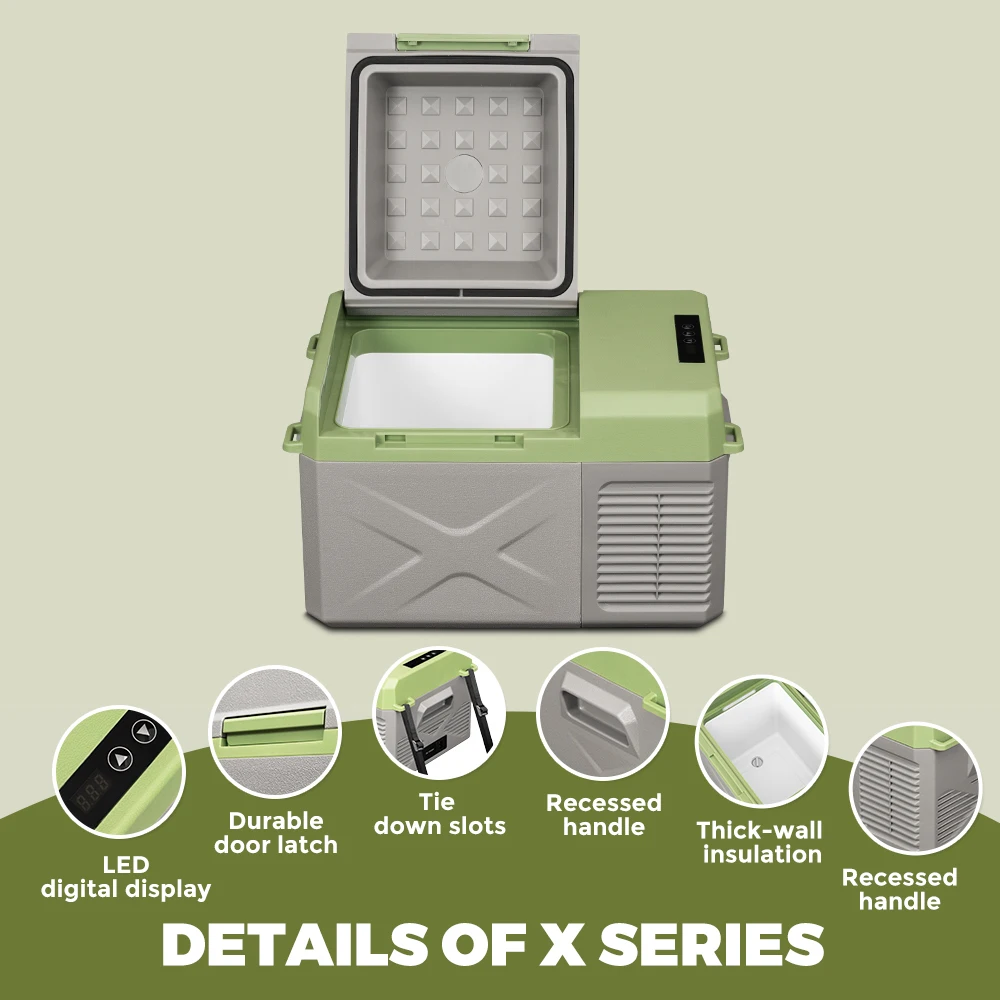 Alpicool X15 Electric Cooler 20L Mini Portable Electric Fridge Modern Design Freezer Bus and Caro Models