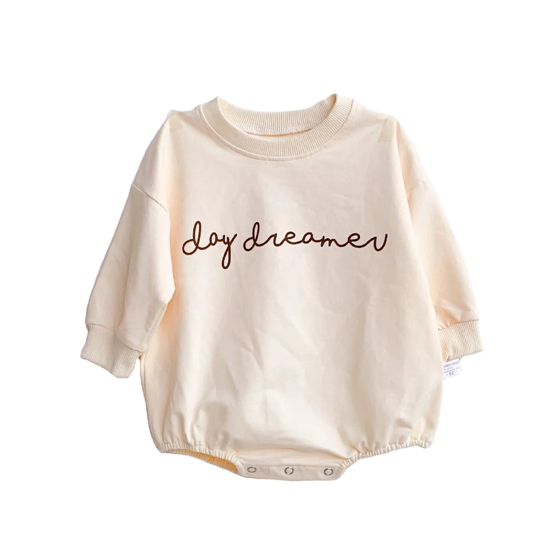 1Pcs Private Label RTS Autumn Newborn Infant Toddler Clothes Long Sleeve Cotton Baby Girls Bodysuit