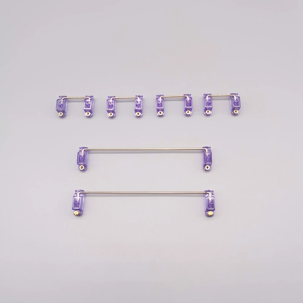 Wholesale Screw in Stabilizers with Purple Housing and Gold Plated Wire Stainless Steel for the Mechanical Keyboard