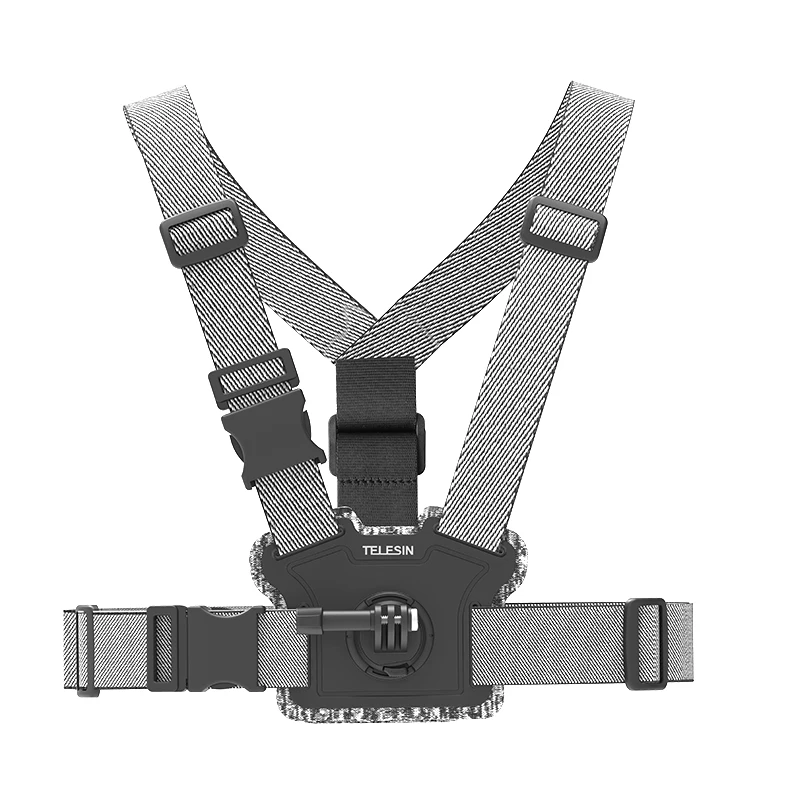 Dual Mounts Acamera Accessories Adjustable Elastic Harness Chest Strap Mount for GoPros and DJI Osmo Action Camera
