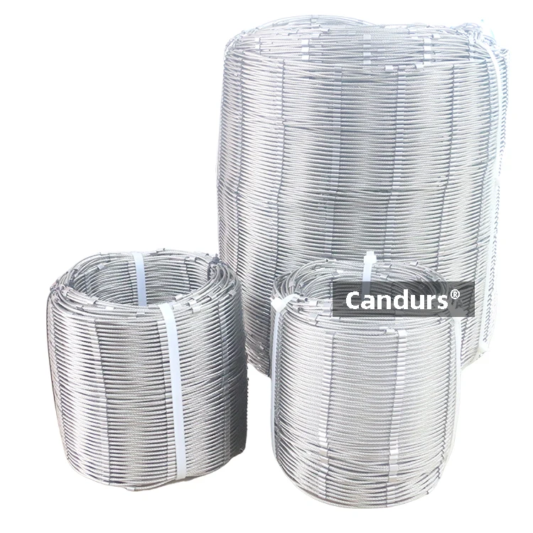 
Custom 20mm- 300mm Eyelet Ferrule Type SS316L 1.5mm Stainless Steel Wire Rope Zoo Animal X-Tend Mesh 