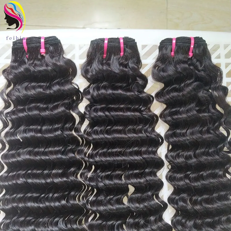 Deep Wave 12a Double drawn raw brazilian peruvian vietnamese indian Fumi virgin vendor 100% human hair extension bundle