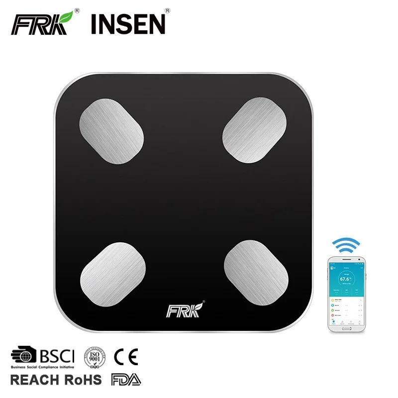 180Kg 396Lb Personal Smart Water And Fat Colorful Digital Electronics Blue tooth Bathroom Body BMI Fat Scale With App