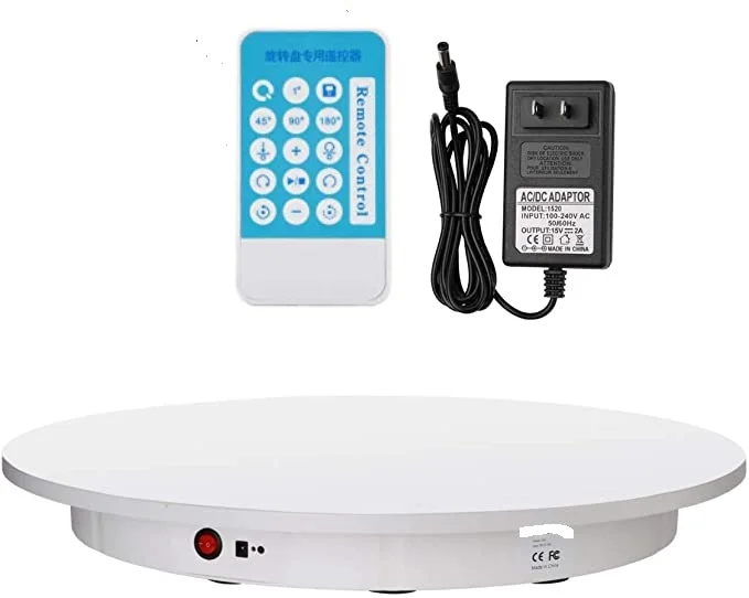 60cm Load MAX 150KG Motorized Photography Display, 360 Degree Electric Rotating Turntable with Remote Control Direction Speed