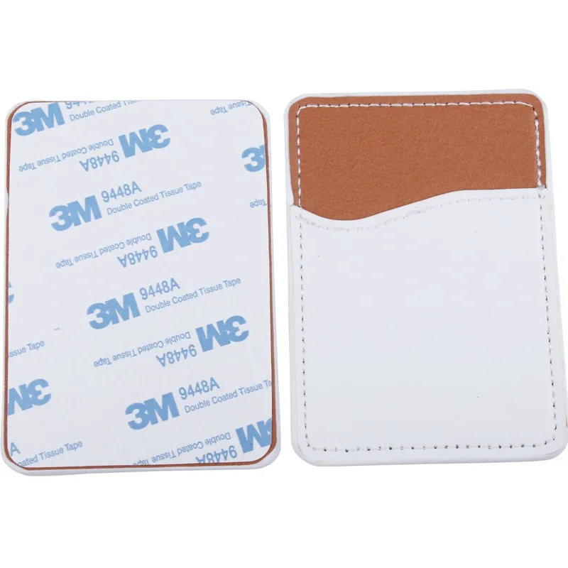 Sublimation Phone Wallet PU Leather Card Holder for Back Pocket Adhesive Cell Phone Case HTV Friendly DIY Blanks for Vinyl