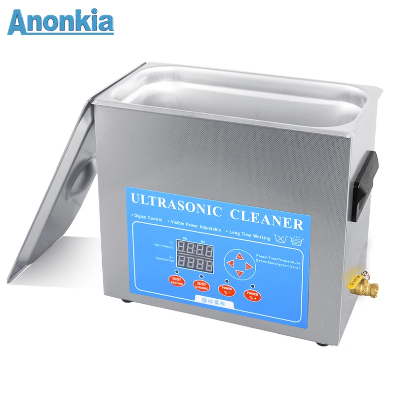 6L Ultrasonic Cleaning Machine Stainless Steel Ultra Sonic Water Bath Sweep Ultrasonic Cleaner