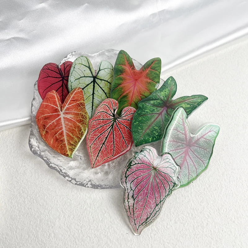 Plant Leaf Fridge sticker Acrylic drop Glue Fridge - Acrylic Refrigerator magnet- Office kitchen decoration fridge sticker