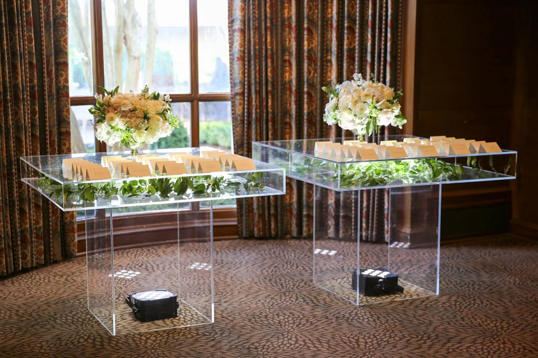 Rectangle Acrylic dinning table set dining room furniture for event party marriage