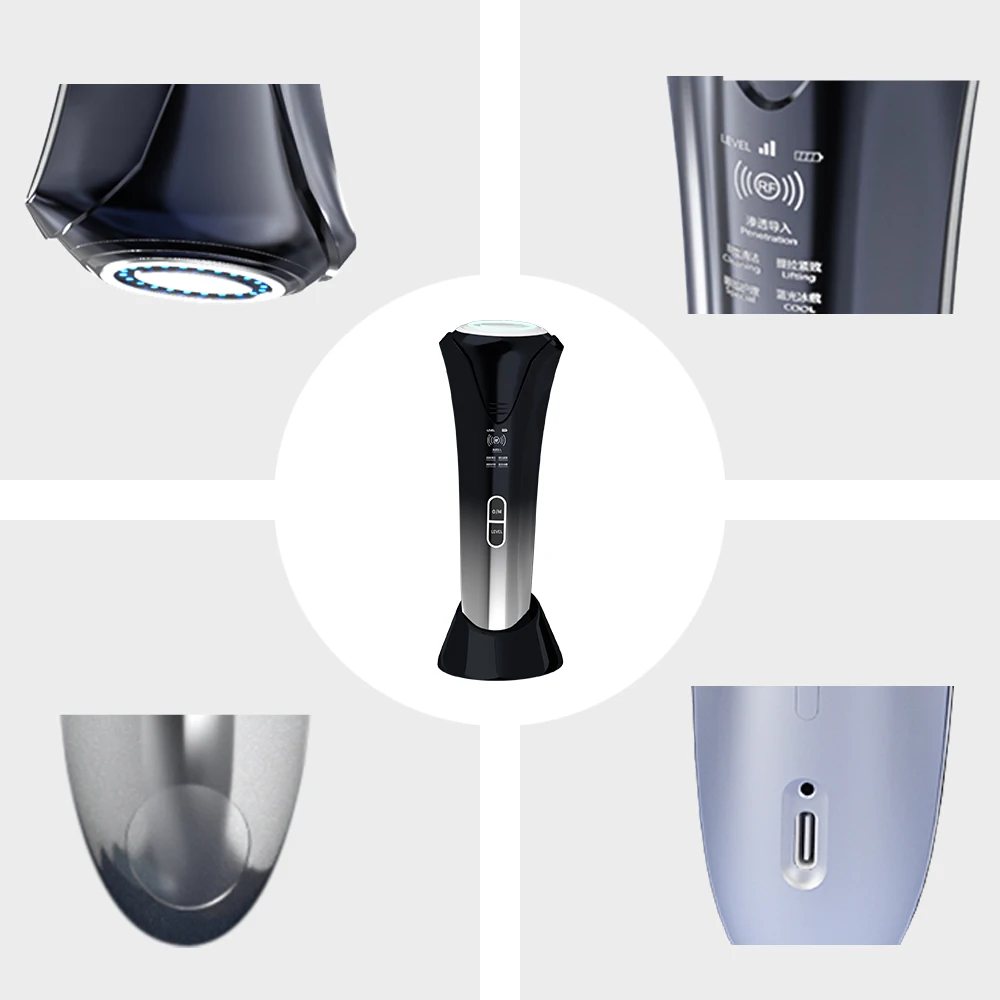 EMS Vibration Beauty Care Product Rf Red&Blue Light Portable Face Lifting Firming Instrument Led Cooling Facial beauty equipment