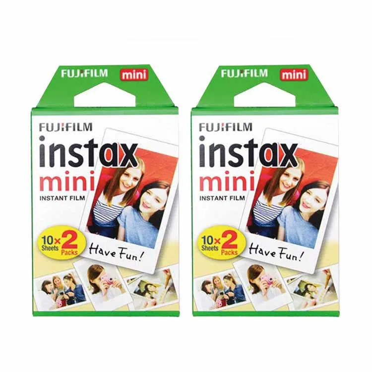 Fujifilm Instant Film Mini Camera 20 Sheets Film for Instax Case Black Cover White Blue Fashionable Customized Logo Style Pack