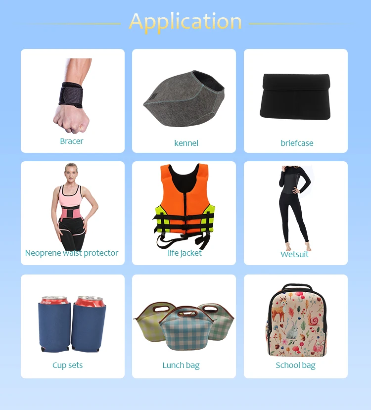 Factory Wholesale Sale High Quality High Elasticity SBR SCR CR Neopreno Sheet Material Neoprene Fabric Neoprene