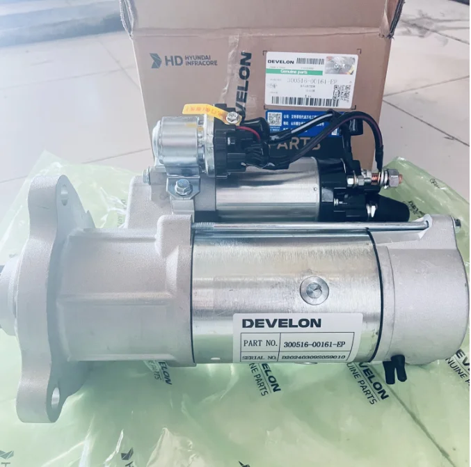 Запчасти для экскаватора Doosan Hyundai Deawoo оригинальный стартер 24 В 300516-00161-EP оптовые детали двигателя