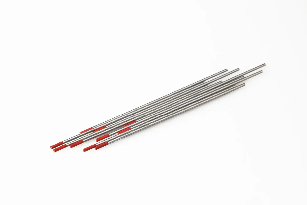 
10 PCS Red Welding Rod 2% Thoriated 1.0mm 1.6mm 2.0mm 2.4mm 3.2mm 4.0mm WT20 TIG Tungsten Electrodes 