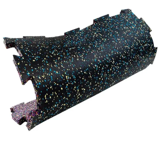 Heavy Duty Gym Floor  Shockproof Rubber Tiles Floor Mat For Fitness Equipment Black Puzzle waterproof Rubber Flooring