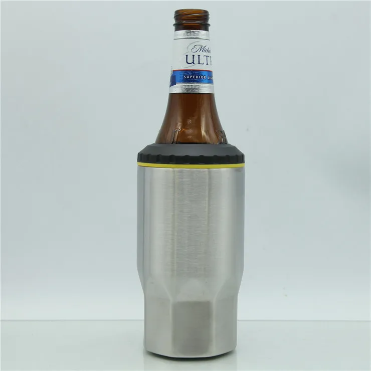 
3-in-1 Stainless Steel Insulated Can Cooler Works With 12 Oz 16 Oz Cans And As A Pint Glass 