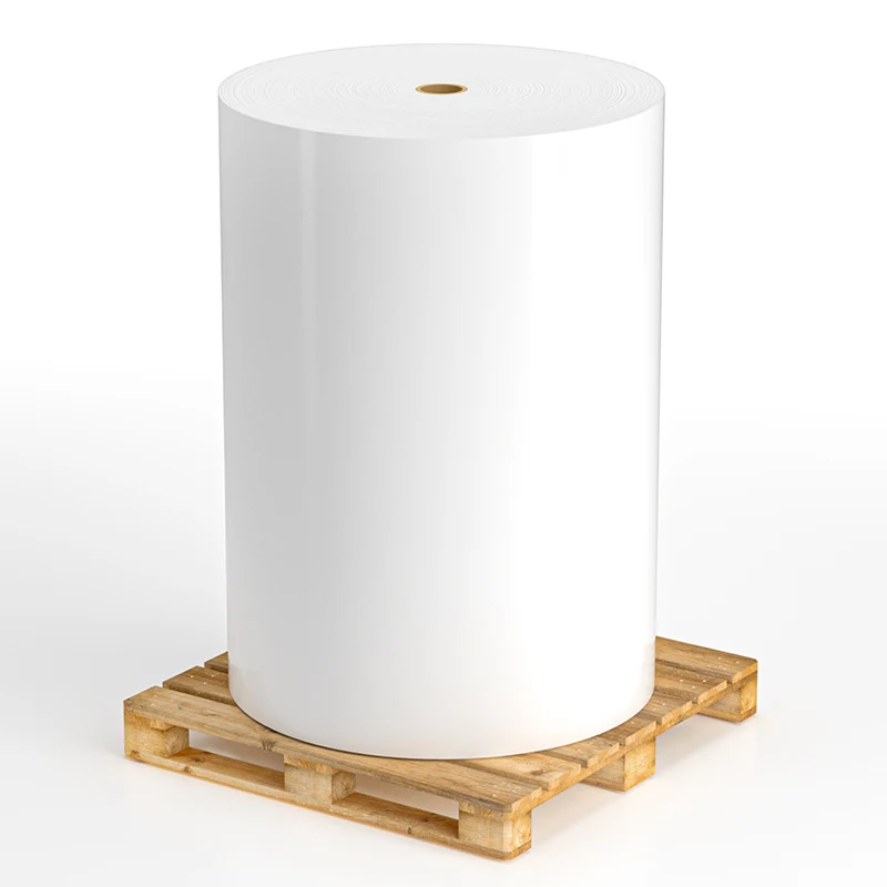 80mic White Glossy Corona-treated Polyethylene Film PE Acrylic 57gsm white glassine