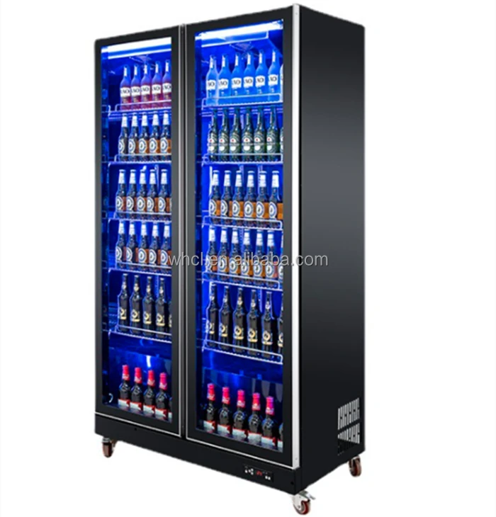 -5 Degree 1000L Commercial Wine Beer Beverage Vertical Glass Door Fridge Refrigerator Refrigeration Cooler