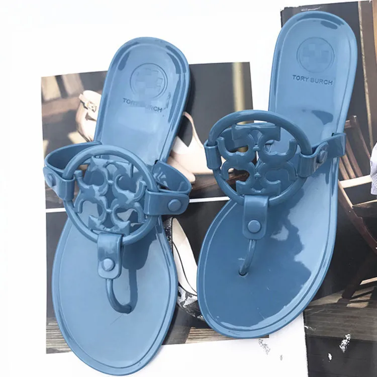 
Summer footwear fashion jelly slippers ladies flip flop beach slipper women latest shoe lady blue fashion PVC for girl 