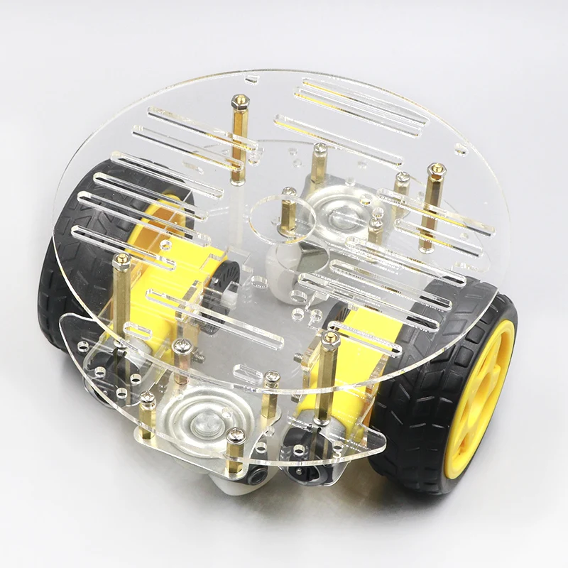 Intelligent car chassis robot tracking car obstacle avoidance car with code wheel strong magnetic motor rt-4