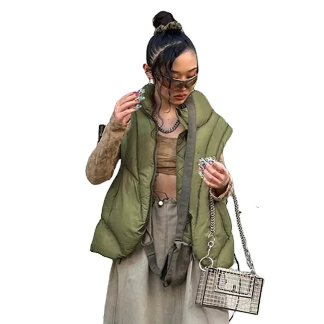 2022 new Winter Waistcoat Sleeveless Jacket Coat Women Warm Puffer Bubble jacket women down vest