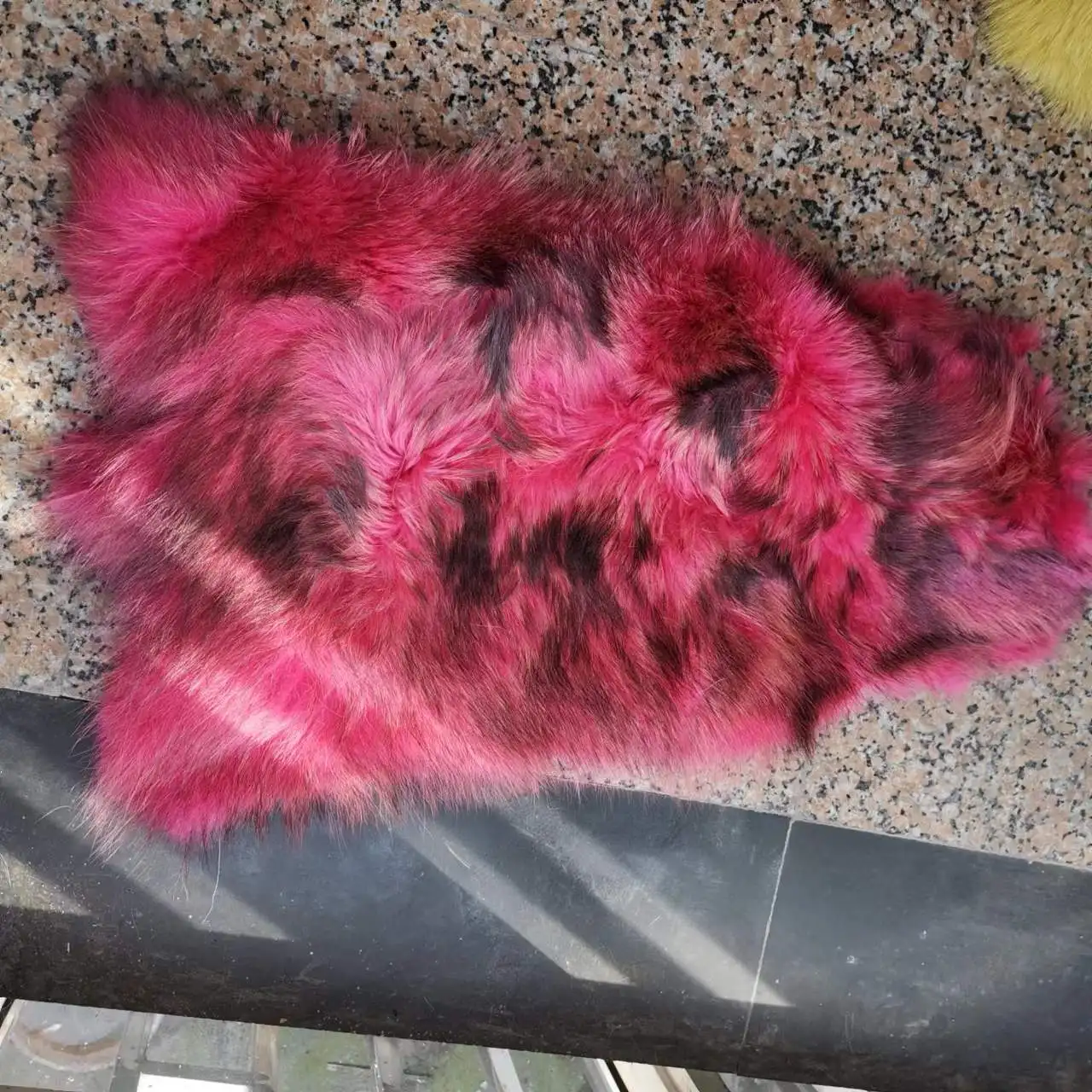 Natural raccoon fur pelts
