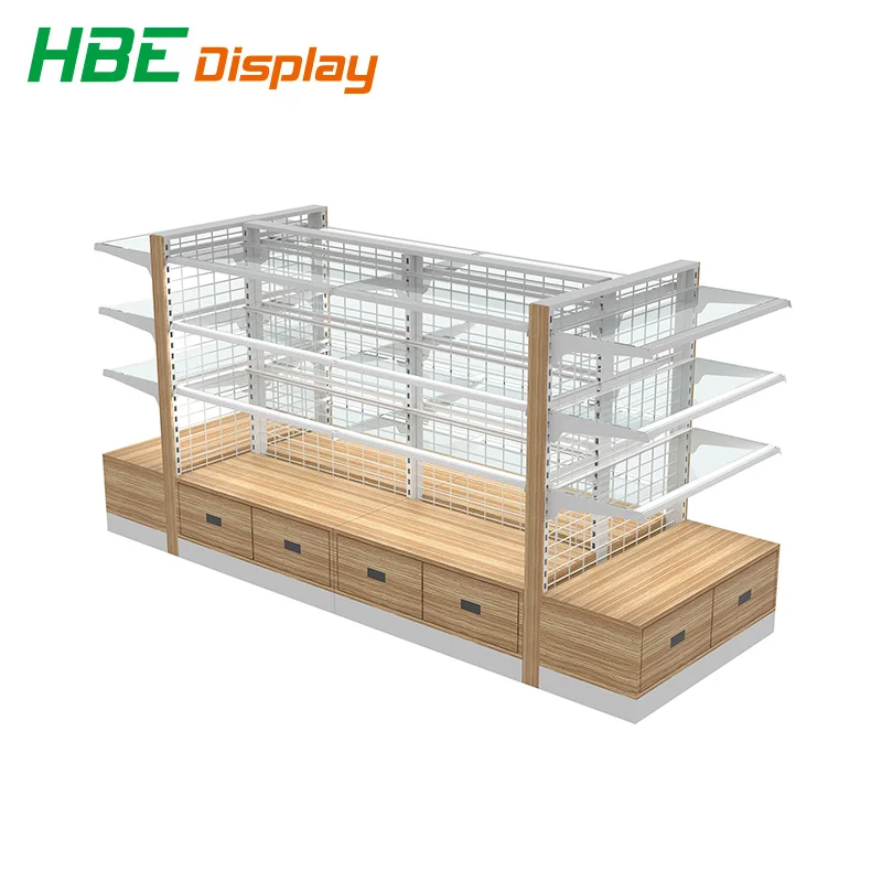 Retail Store Shelves With Supermarket Equipment For Hypermarket