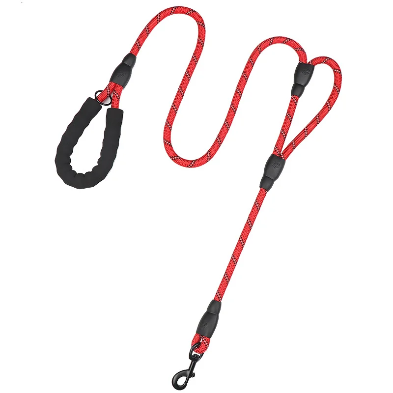 Pet Supplies 2024 new double handle leash paired with two foam hand pads Thick and firm lock head Customizable colors leash