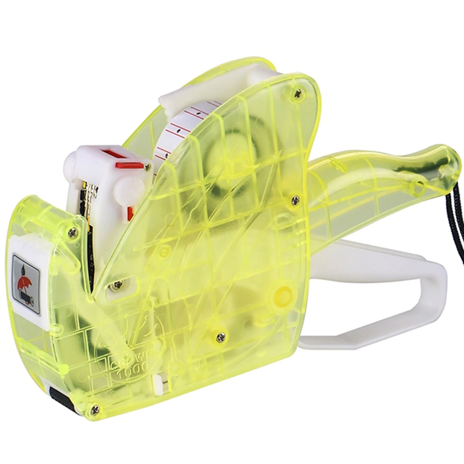 Crown Transparent 1000 Price Tag Gun 1 Line 8 Digits Label Maker Pricing Tool Numerical Handheld Labeller For Shop