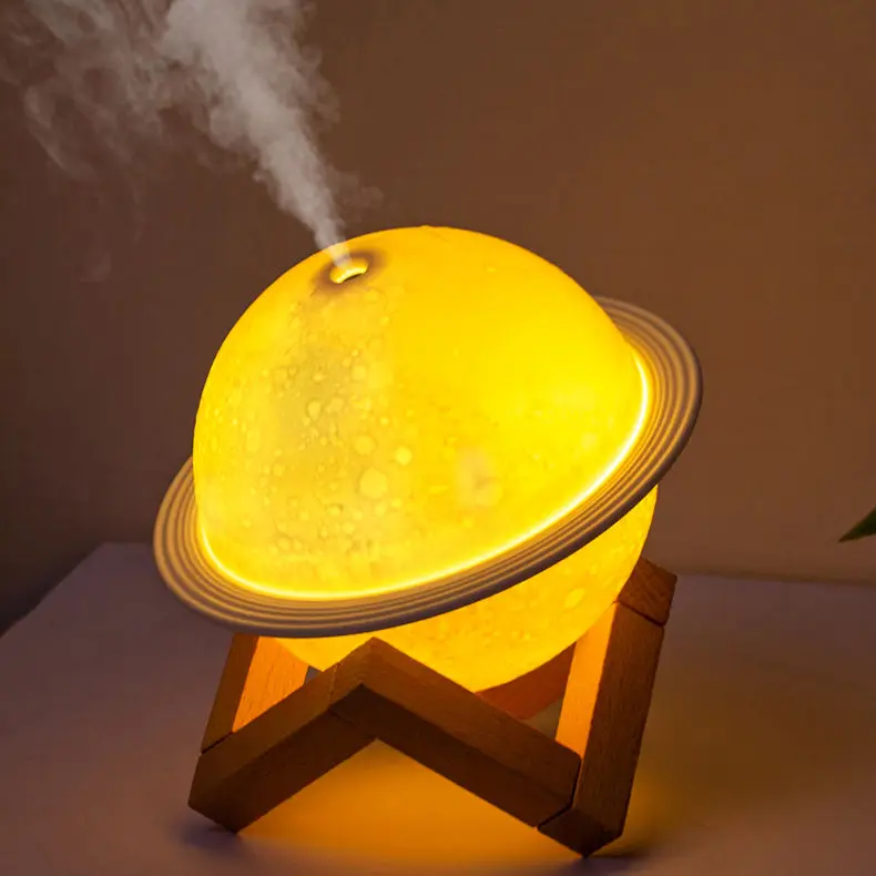 Usb Portable Planet Shape Smart Ultrasonic Aromatherapy Air Humidifier LED Light Aroma Diffuser