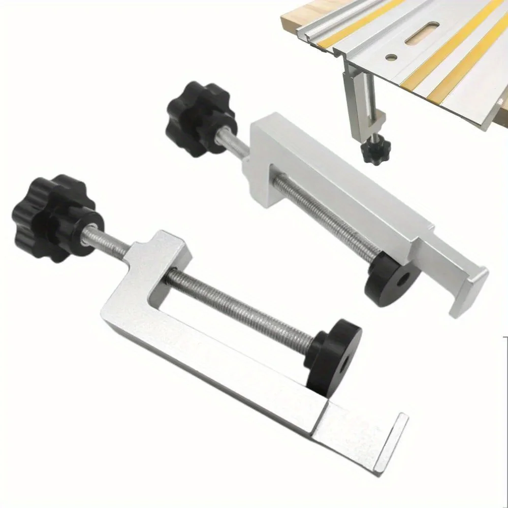Table Clamp Universal Fence / T-Slot / Table Saw Guide Rail Clamps -  Fixed Clamp for Workbench Hardware and Woodworking Tools