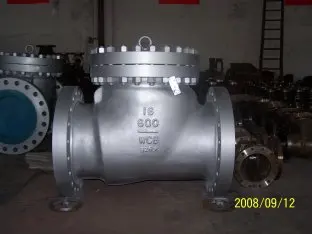 API 594 Standard Stainless Steel ASTM A216 Gr WCB carbon steel A105 6inch Pressure 150LB 300LB 600LB Swing Check Valve
