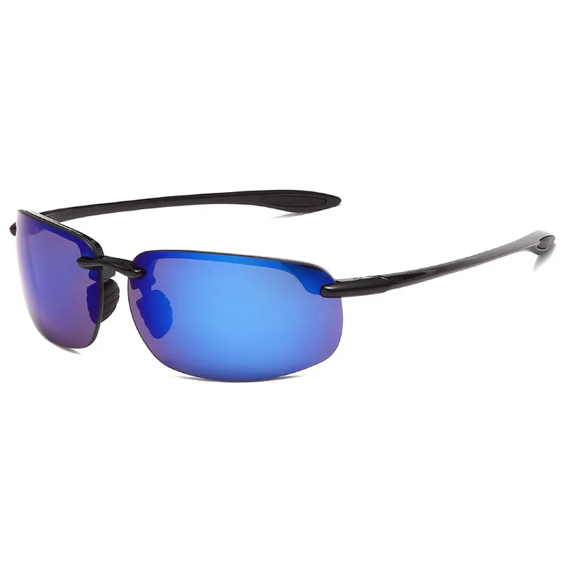2022 TR90 Rimless Polarized Sunglasses Ultra Light and Ultra Soft Frame Cycling Sports Sunglasses
