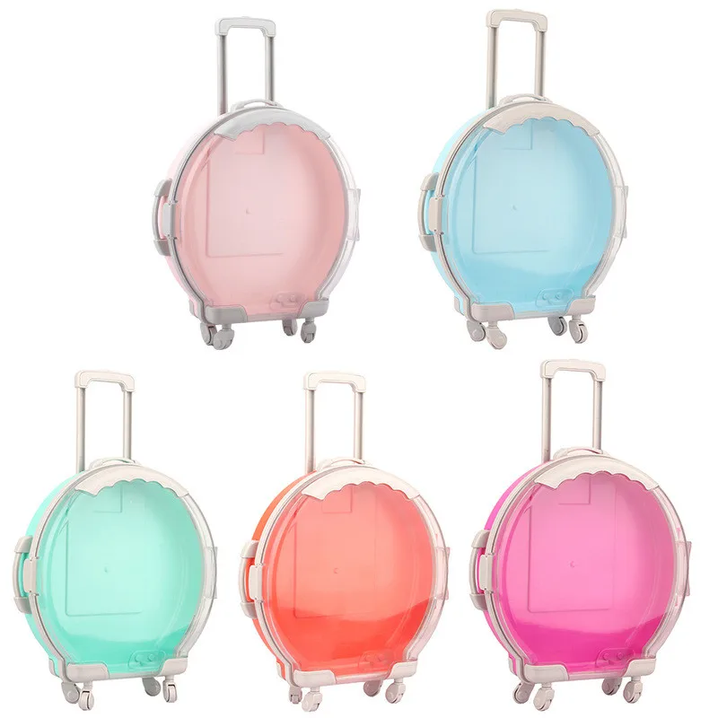 Cosmetics small suitcase box mini luggage case for lip gross eyelash suitcase packaging box vendor