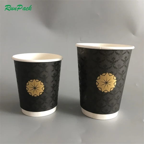 Hot Sale Tack Away Disposable Coffee Cups with Lid Wholesale Price Paper Cups Eco-Friendly 8oz 2oz