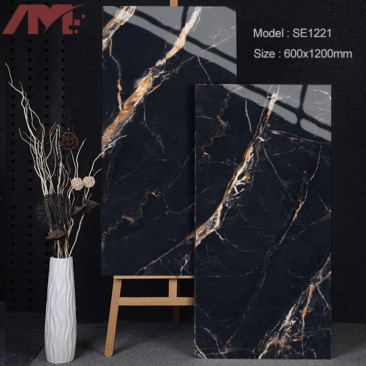 Artificial marble polished porcelain big tile floor sintered stone