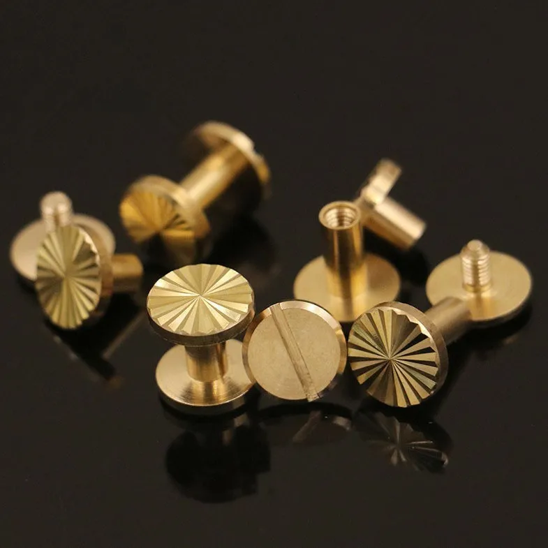 10mm Bags Hardware Handbag Decoration Solid Brass Studs Button Nail Buckles Rivet Screw