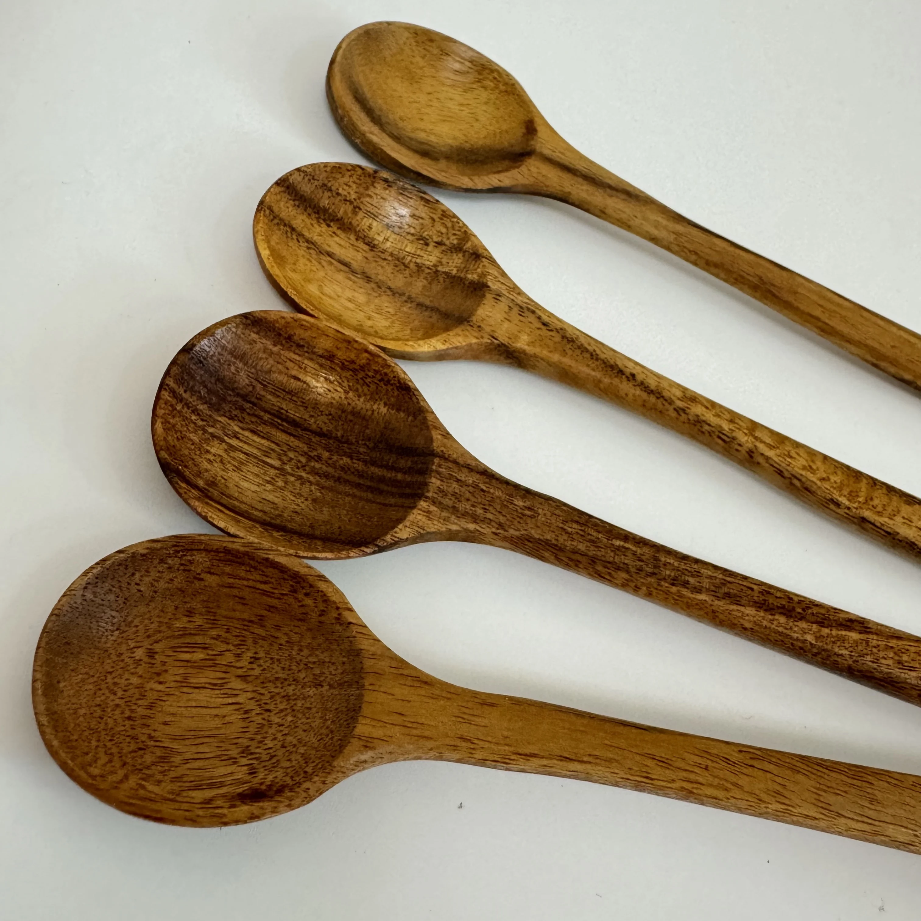 In Stock OEM Wooden long-handled Spoon Brown wooden spoon for private label mushroom coffee