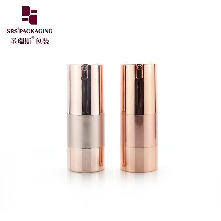 SRS Luxury Cosmetics 15ml 30ml 40ml 80ml 100ml 50ml Rose Gold Airless Pump Bottle