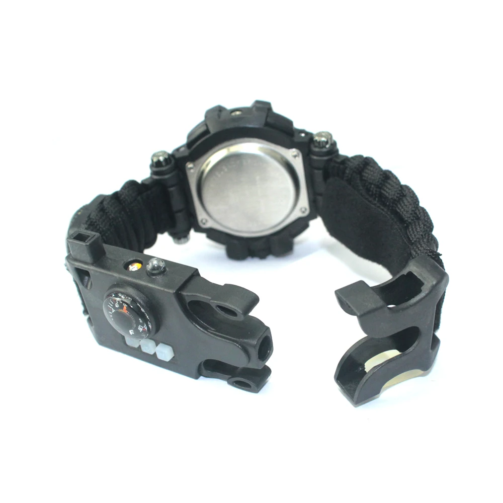 Sport Equipment Camping Custom Logo Cheap Hiking Equipment Watch 2020 New Products Multifunction Survival Watches, Outdoor Black